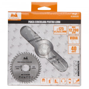 Panza circular vidia pentru lemn,EVOTOOLS, diametru 110 mm, material YG8, 40 dinti, grosime 1.2 mm, diametru interior de prindere 22.23 mm - Img 2
