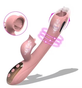 Vibrator Rabbit pentru Femei, Stimulator G-Spot si Clitoris, 10 Moduri de vibratie, Roz - Img 1
