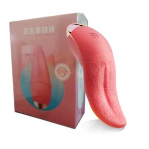 Vibrator Realist in forma de limba, cu Mișcare de Lins pentru Stimularea Clitorisului, 11,6cm, 10 Moduri de Vibratie, Roz - Img 1
