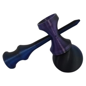 Kendama Beldeny, 3D print, 18cm, Kameleon albastru-mov-negru - Img 4
