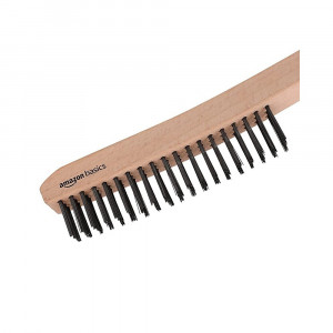 Perie de sarma cu maner de lemn, 35 cm, set 2 bucati, Amazon Basics - Img 3