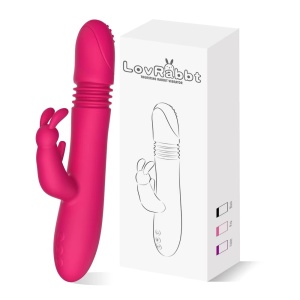 Vibrator Rabbit cu 7 Viteze, cu Impuls Electromagnetic si Mișcare de Împingere si Rasucire 360, Rezistent la Apa, Roz - Img 1