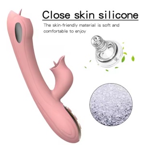 Vibrator Rabbit pentru Femei, Stimulator G-Spot si Clitoris, 10 Moduri de vibratie, Roz - Img 2