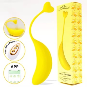 Vibrator Wireless Controlat prin Aplicație - pentru Stimularea Clitorisului și Masaj G-Spot, 10 Moduri de Vibratie, Rezistent la Apa, Galben - Img 1