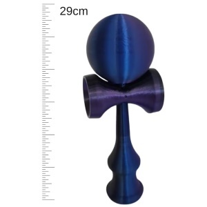 Kendama Beldeny, 3D print, 29cm, Kameleon albastru-mov-negru - Img 2