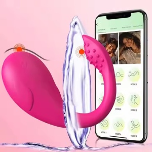 Vibrator pentru Femei cu 9 viteze, control prin aplicație, stimulare G-spot și anal, Roz - Img 1
