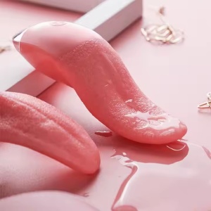 Vibrator Realist in forma de limba, cu Mișcare de Lins pentru Stimularea Clitorisului, 11,6cm, 10 Moduri de Vibratie, Roz - Img 3