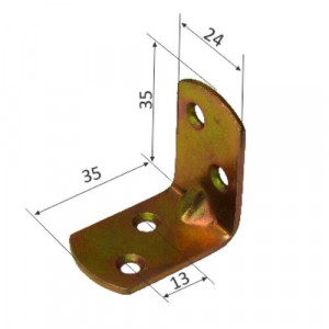 Coltar pentru mobila SG, Evotools, 35x35x24 mm, grosime 2 mm - Img 2