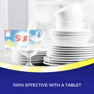 Pachet Detergent de vase pentru masina de spalat Sun All in One Lemon, 4x27 tablete - Img 2