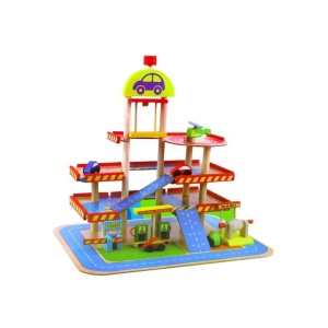 Set jucarii pentru copii, Lemn, Luka, 3 Nivele, Multicolor, 52x40x48cm - Img 2