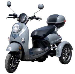 Triciclu Electric Persoane TRP800, 800W, Autonomie 50 km, Gri, Fara Permis - Img 2