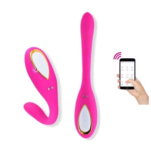 Vibrator flexibil cu Control prin Aplicație, Stimulare G-spot și clitoris, 10 Moduri de Vibratie, Roz - Img 1