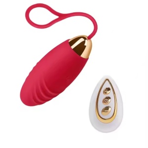 Vibrator Mini Bullet din Silicon cu 10 Viteze, Control Wireless, Rezistent la Apa, Rosu - Img 1
