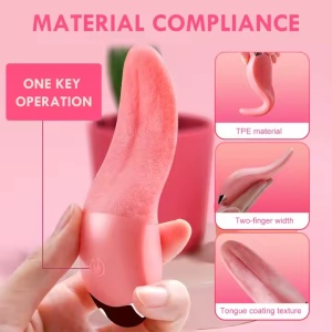 Vibrator Realist in forma de limba, cu Mișcare de Lins pentru Stimularea Clitorisului, 11,6cm, 10 Moduri de Vibratie, Roz - Img 4