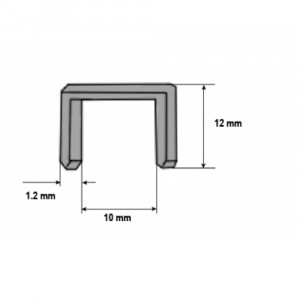 Capse capsator lemn 12x1.2 mm- 1000 buc Evotools - Img 2