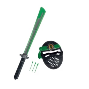 Set arma jucarie, Simba, Ninja sabie si masca, Verde/Negru, 60 cm, 3+ - Img 3
