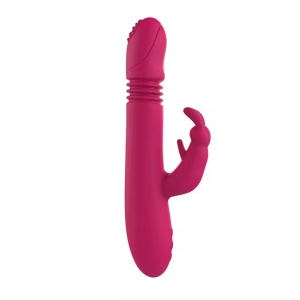 Vibrator Rabbit cu 7 Viteze, cu Impuls Electromagnetic si Mișcare de Împingere si Rasucire 360, Rezistent la Apa, Roz - Img 4