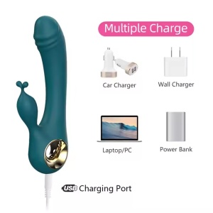 Vibrator Rabbit cu Stimulare Clitoris si Punctul G, 10 moduri de Vibratie, Rezistent la Apa, Roz - Img 5