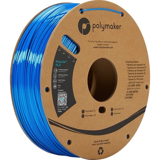 Filament POLYMAKER PolyLite PLA Silk Blue - 3Dinbox