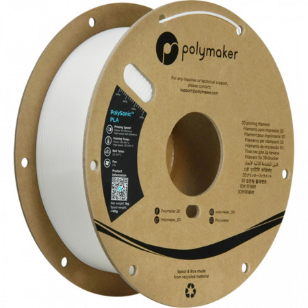 Filament Polymaker PolySONIC PLA PRO White