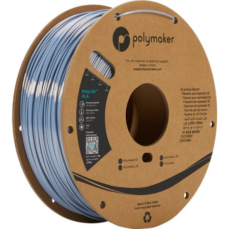 Filament POLYMAKER PolyLite PLA Silk Silver