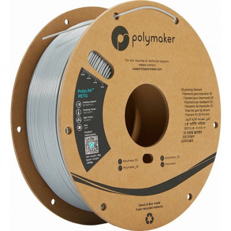 Filament Polymaker PolyLite PETG Grey