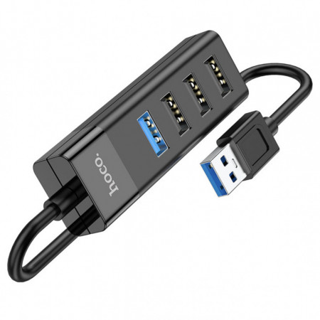 Hub USB HOCO HB25 Easy Mix, 3 X USB 2.0 - 1 X USB 3.0, Negru