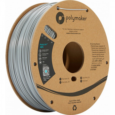 Filament Polymaker PolyLite ABS Grey