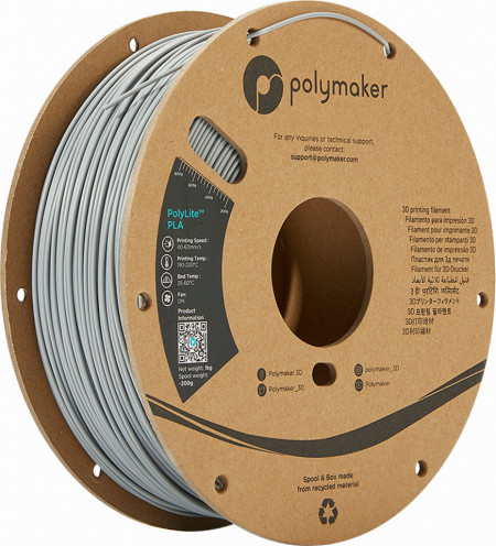 Filament Polymaker PolyLite PLA Grey