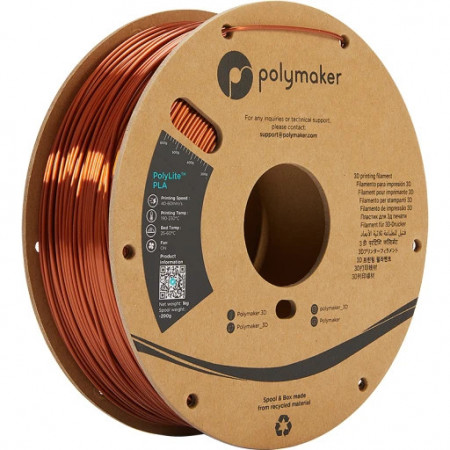 Filament POLYMAKER PolyLite PLA Silk Bronze