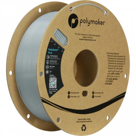 Filament Polymaker PolySONIC PLA Grey