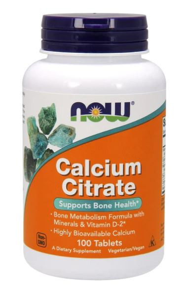 NOW FOODS CALCIUM WITH MINERALS & VIT D-2 100TABS