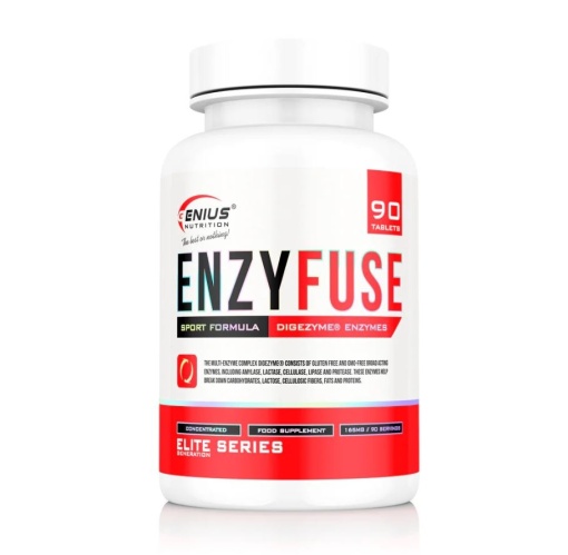 Genius Nutrition Enzyfuse 90 Tabs – Complex de Enzime Digestive pentru Digestie Optimă și Absorbție Nutritivă
