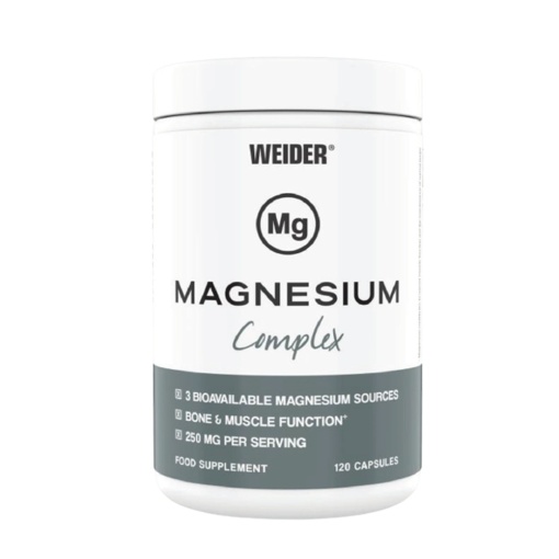 WEIDER MAGNESIUM COMPLEX – 120 Capsule Combinație Avansată de Magneziu pentru Mușchi, Energie și Sistem Nervos