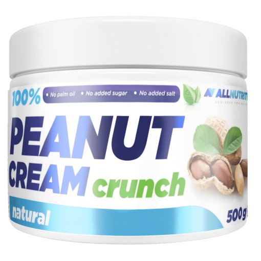 ALLNUTRITION PEANUT CREAM 500g CRUNCH – 100% Unt de Arahide Crocant, Natural și Sănătos