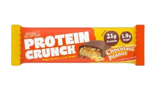 Baton proteic Applied Nutrition Protein Crunch – 21g proteină, gust crocant, low sugar. Ideal ca gustare sănătoasă sau post-antrenament.