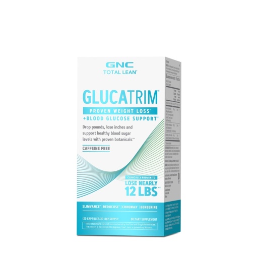 GNC Total Lean® GlucaTrim™ Proven Weight Loss + Blood Glucose Support, Formula Avansata pentru Slabit, 120 cps