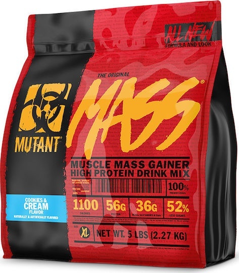 Mutant Mass 2.27kg – Gainer pentru masă musculară, proteine și carbohidrați de calitate