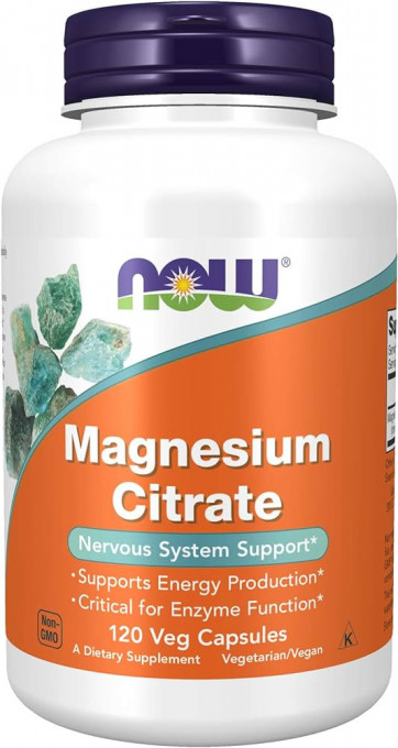 NOW FOODS MAGNESIUM CITRATE 400MG 120 vegan capsules