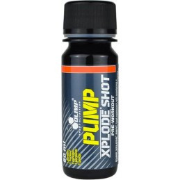 Olimp Pump Xplode Shot 60ml – pre-workout lichid cu citrulină și arginină, oferă energie, focus mental și pompă musculară intensă la antrenamente.
