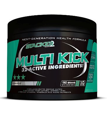 Stacker2 Multi Kick 150g – Complex de vitamine, minerale și energie pentru sportivi