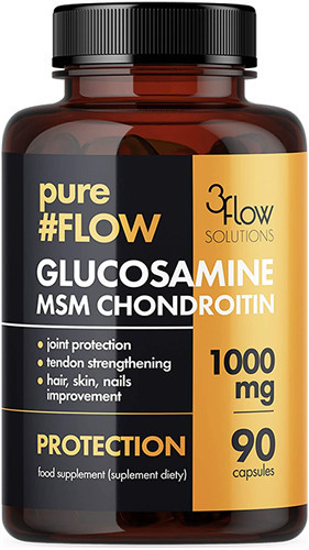 3FLOW SOLUTIONS GLUCOSAMINE-MSM-CHONDROITIN 1000MG PURE FLOW 90 CAPSULE
