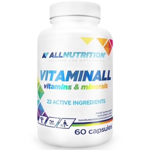 ALLNUTRITION VITAMINALL® XTRACAPS – 60 Capsule Complex de Vitamine și Minerale Esențiale cu Extracte Naturale | Formulă pentru Vitalitate Zilnică