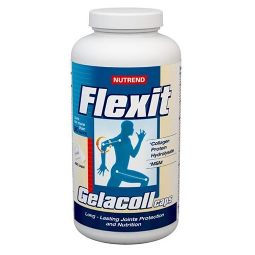 Nutrend Flexit Gelacoll 360 capsule – supliment cu colagen hidrolizat și vitamina C pentru articulații sănătoase, mobilitate și regenerare.