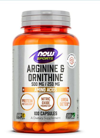 NOW FOODS ARGININE & ORNITHINE 100 Capsule