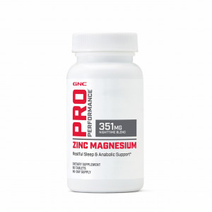 GNC Pro Performance® Zinc Magnesium, Complex de Zinc, Magneziu si Aminoacizi, 60 tablete
