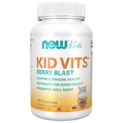 NOW FOODS NOW KIDS Kid Vits, vitamine pentru copii, masticabile, 120 drajeuri masticabile, Berry Blast