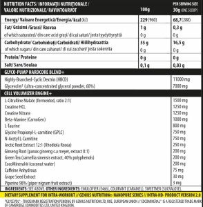 BCAA, electroliti si hidratare avansata pentru performanta maxima - Genius Nutrition Intra-HD 750g - Img 2