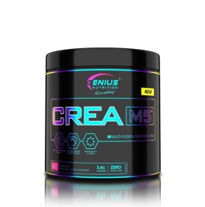 Formula avansata de creatina pentru forta, masa musculara si performanta maxima - Genius Nutrition CREA-M5 200 Caps