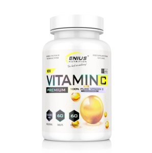Suport imunitar si protectie antioxidanta - Genius Nutrition Vitamin C 60 Tabs